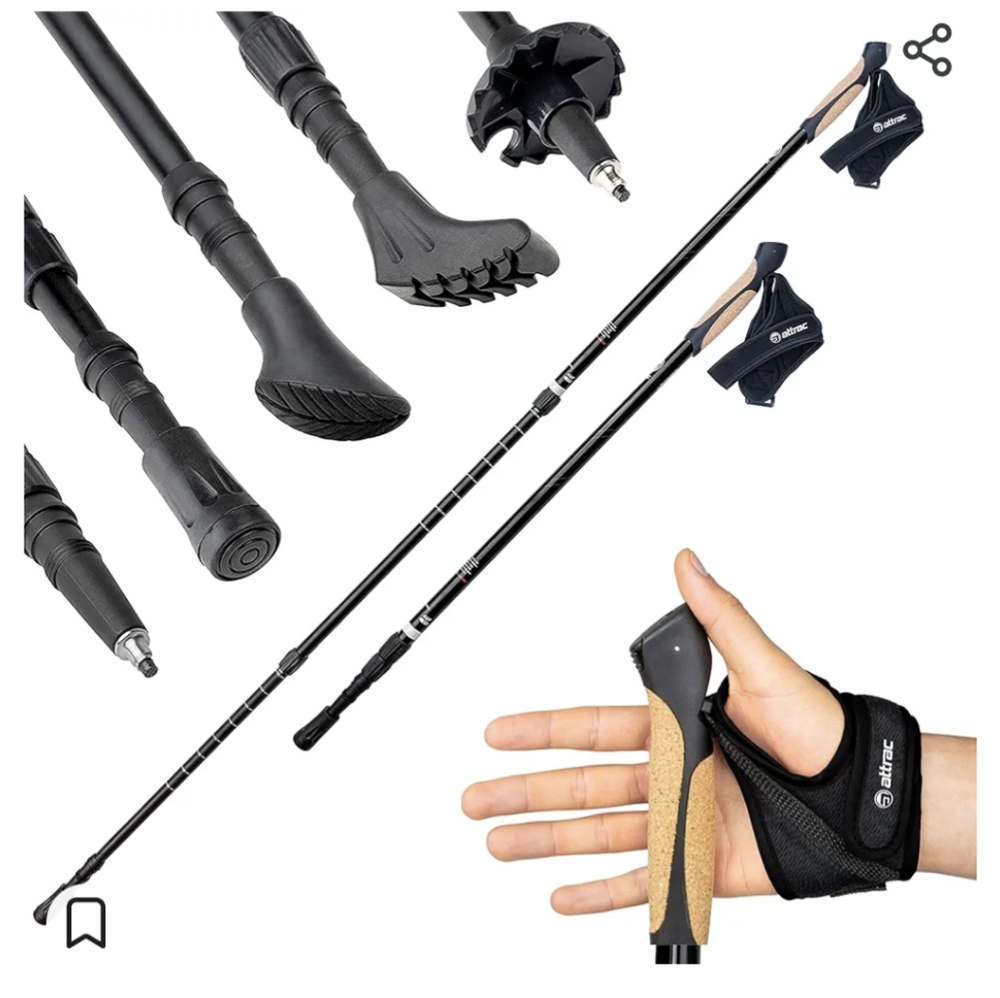 Nordic Walking  Classic Click & Go I Teleskop verstellbar & Super Leicht